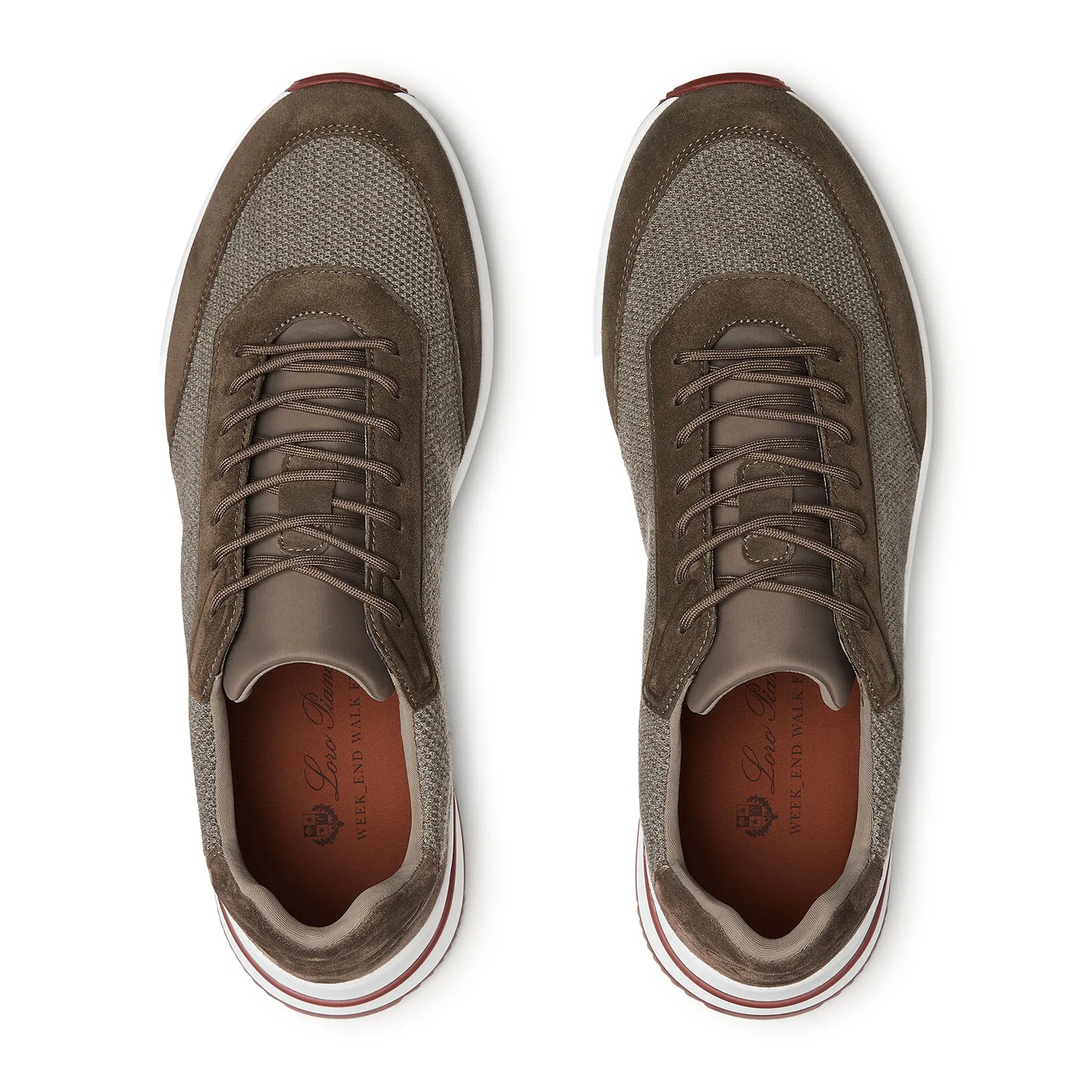 Upper View of Loro Piana Week End Walk Pecora Nera Wool May Field Sneaker FAQ3270_H0YO